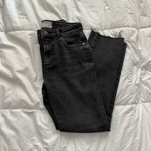 We The Free Pacifica Straight-Leg Jeans Worn/Wash Black Size 25